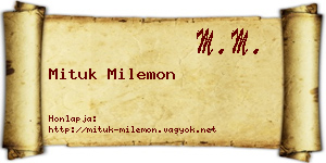 Mituk Milemon névjegykártya